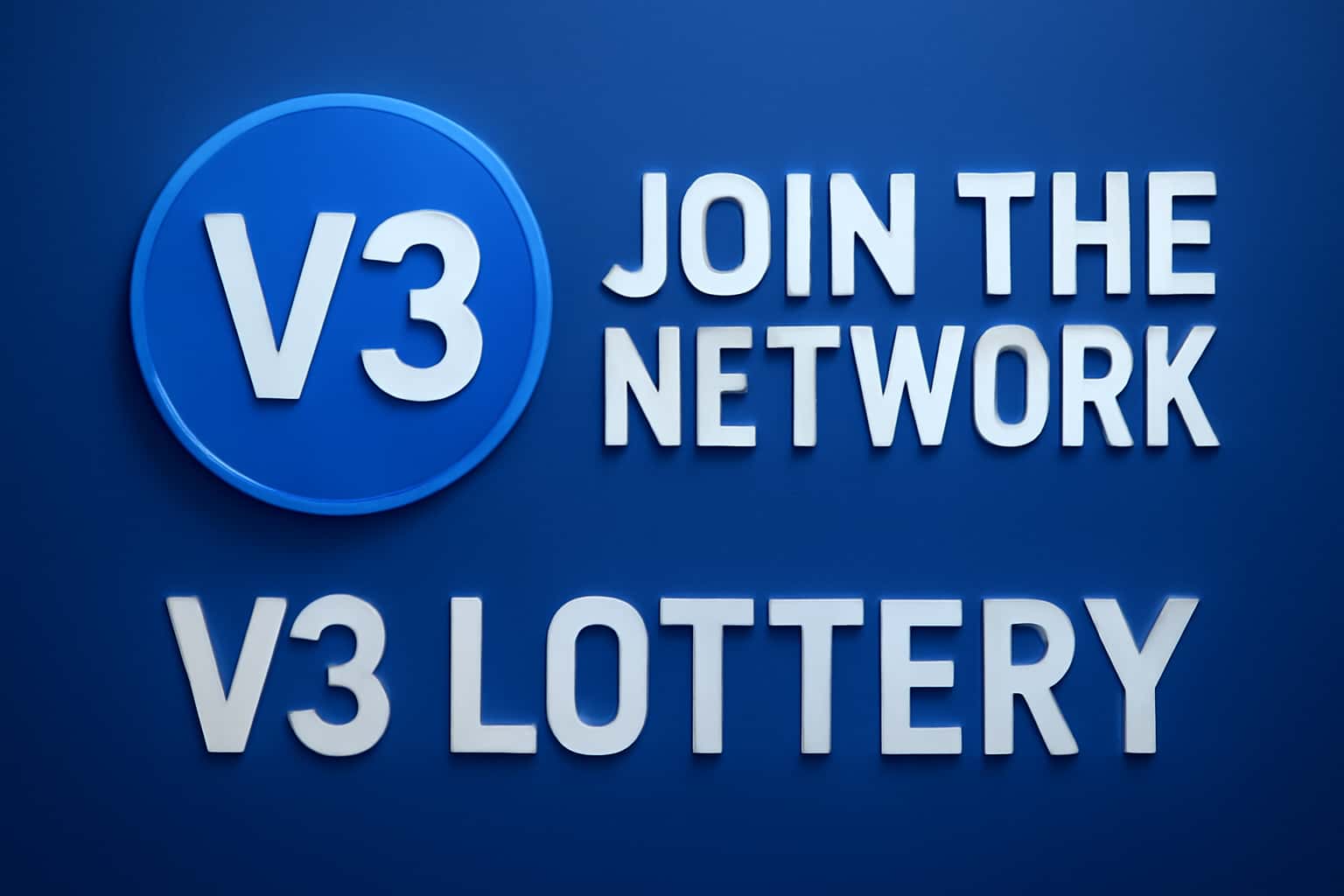 An informative scene about the V3 Lottery Network with clear text.