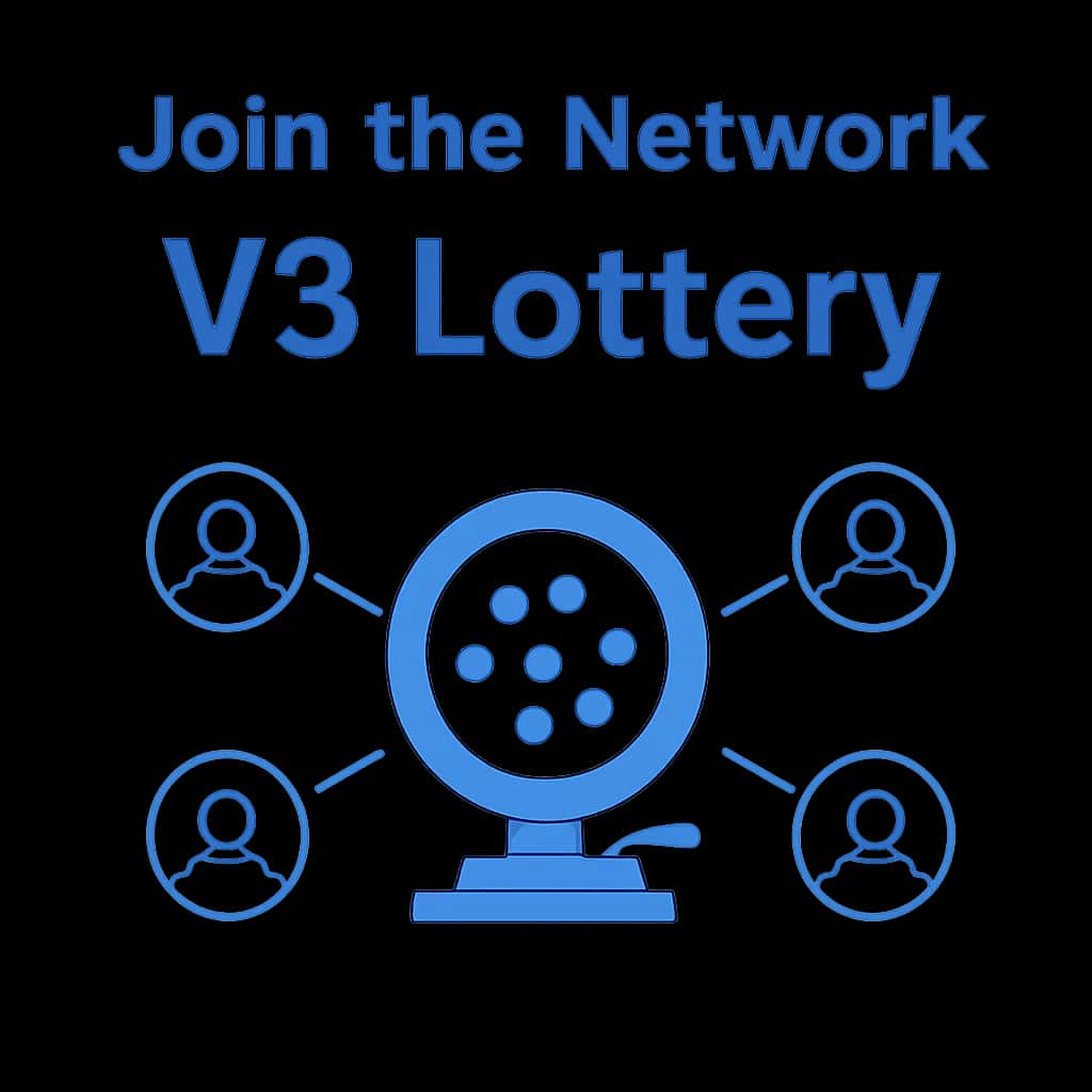 An educational diagram related to the V3 Lottery Network.