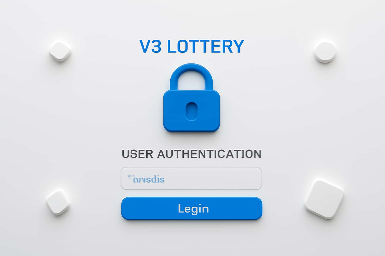 V3 Lottery User Authentication Interface
