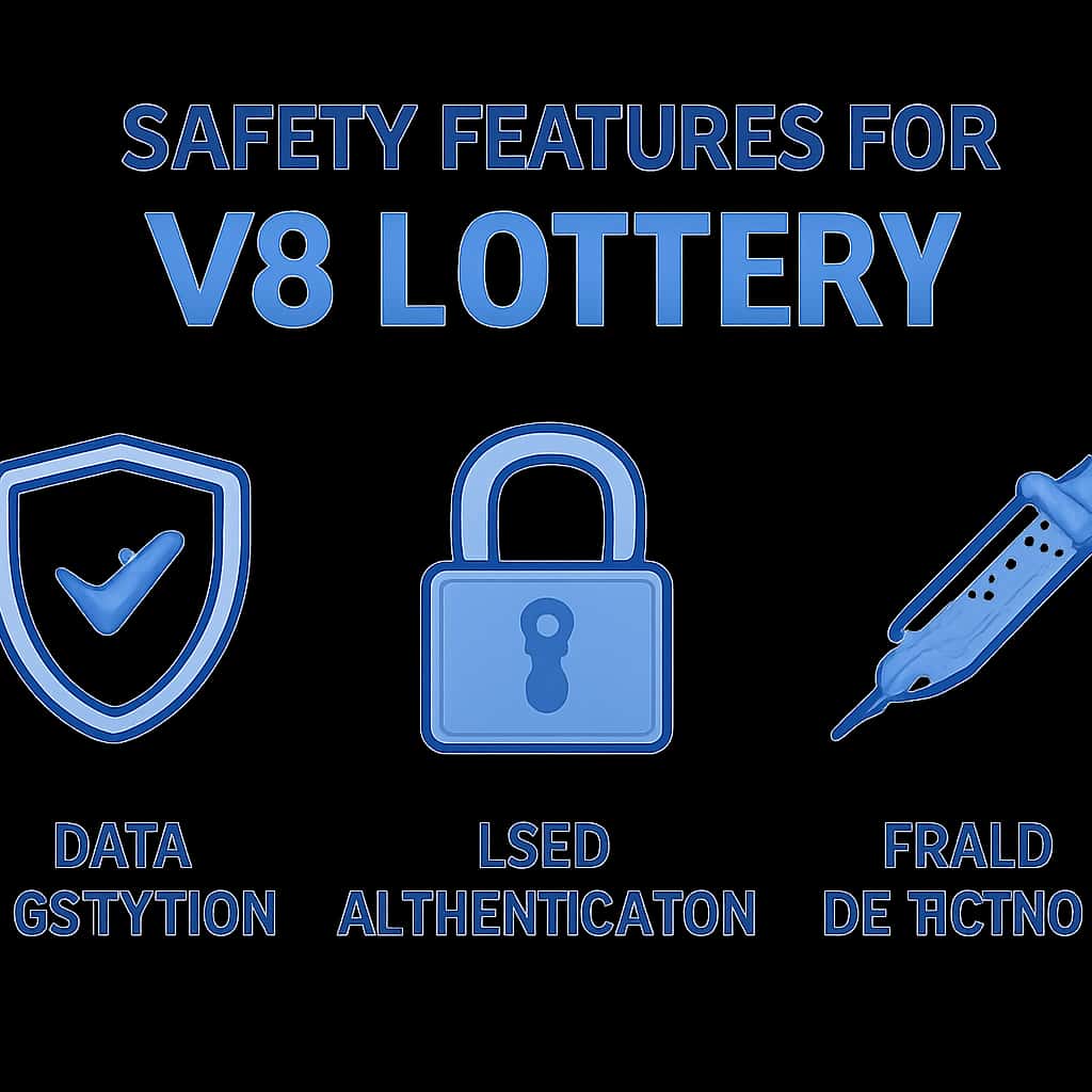 An educational illustration detailing V3 Lottery safety mechanisms.