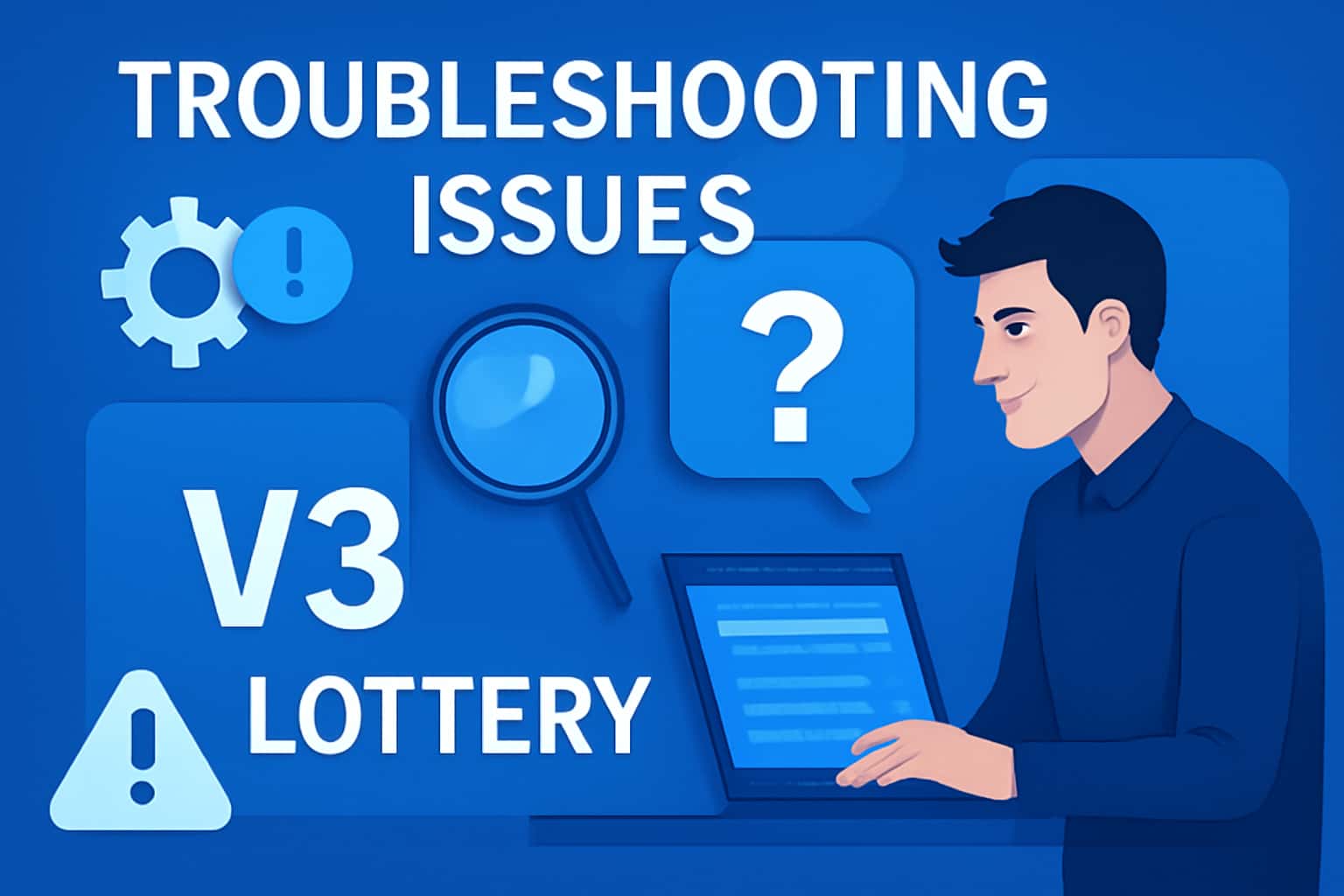 A professional visual representation of troubleshooting processes related to V3 Lottery.