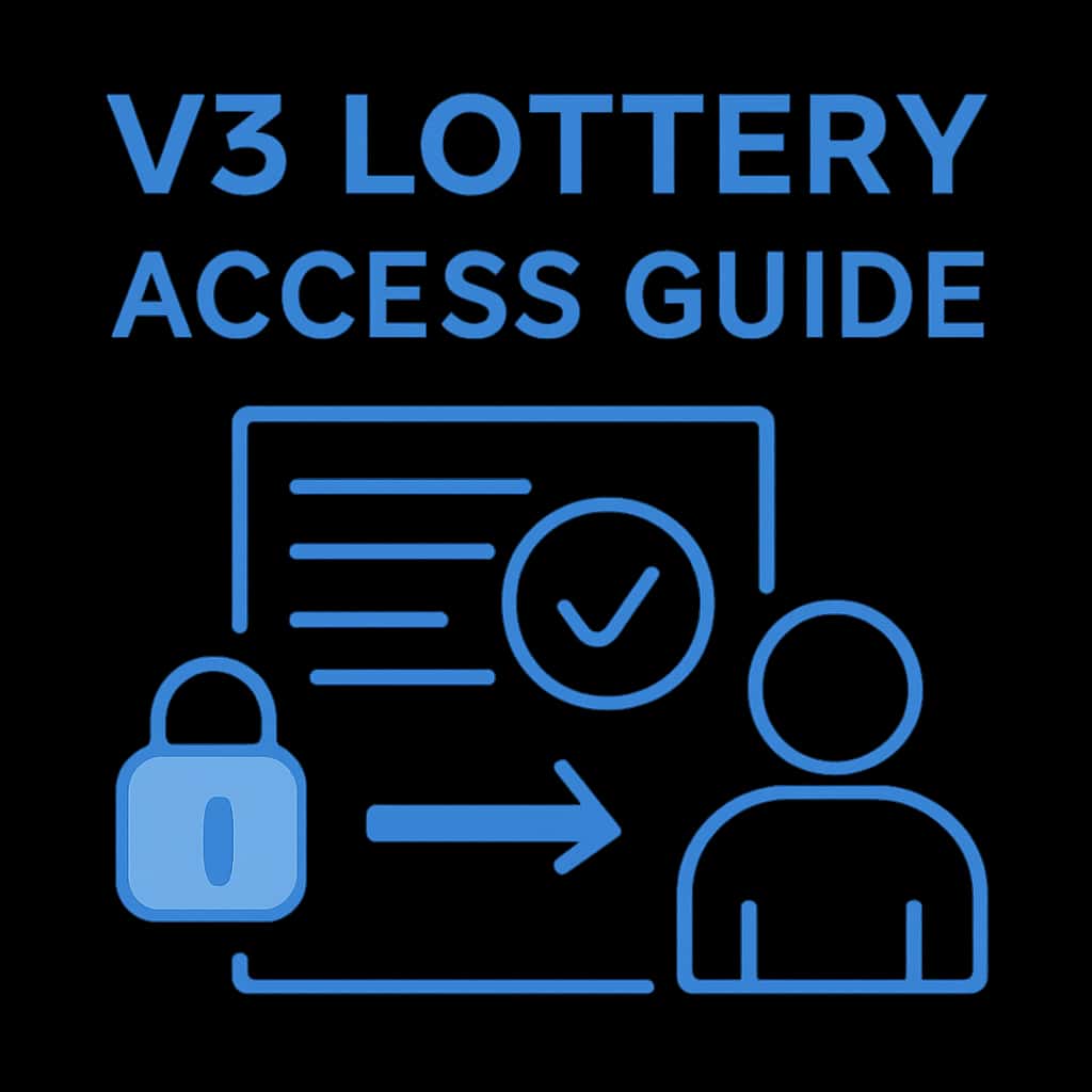 Diagram explaining access methods for V3 Lottery.