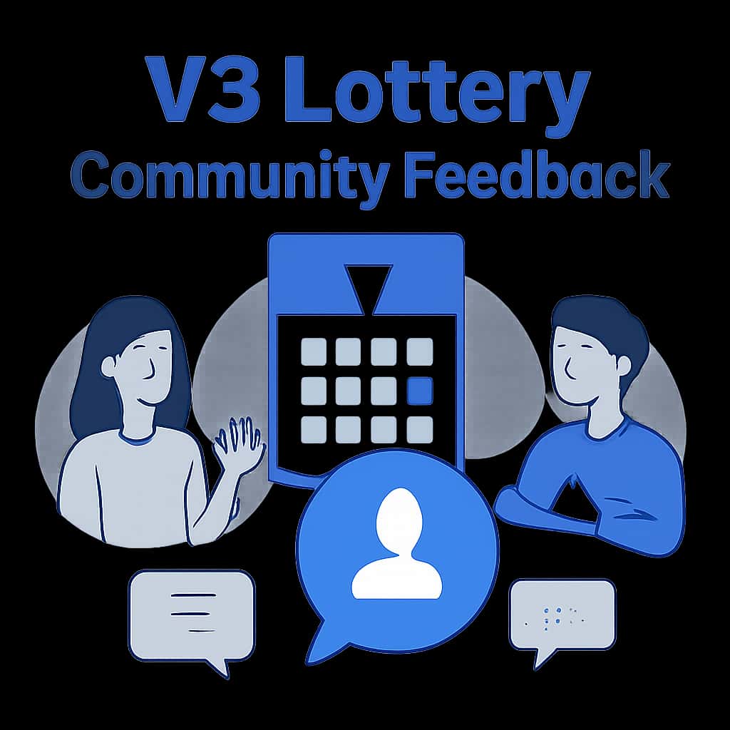 A diagram explaining the concept of community feedback for V3 Lottery.