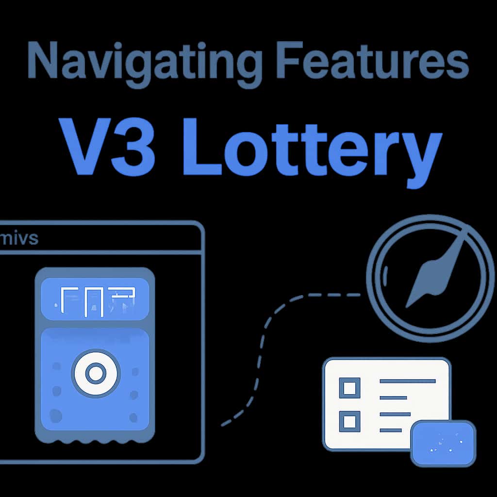 An educational diagram illustrating V3 Lottery features.