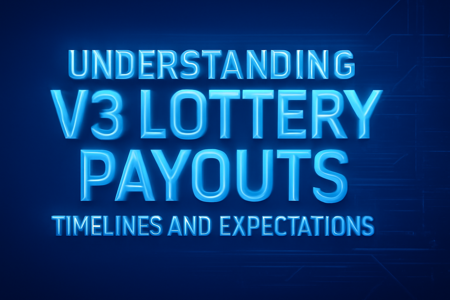 An informational scene depicting How to Trust V3 Lottery with the text 'V3 Lottery' prominently displayed.