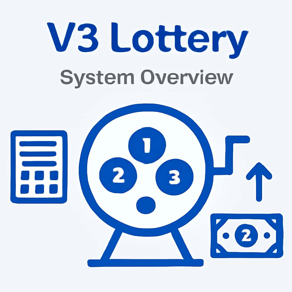 Diagram illustrating the V3 Lottery System features.