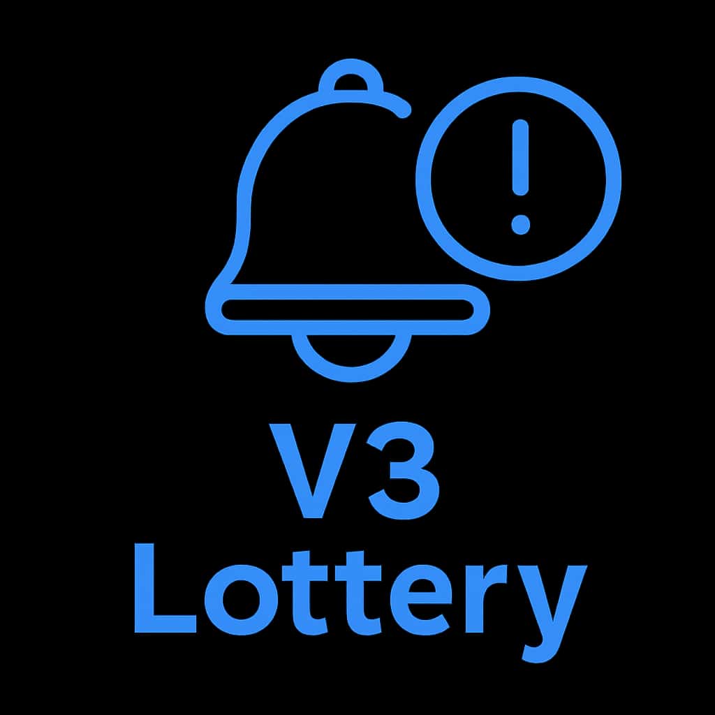 Icon representing V3 Lottery Update Alerts in a professional design.