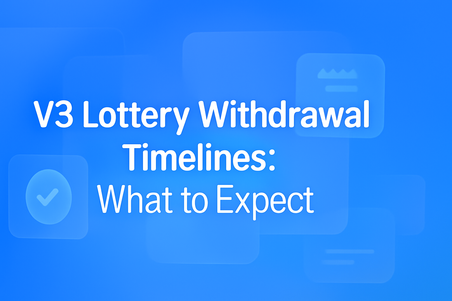 An informative visual representation of the V3 Lottery features.